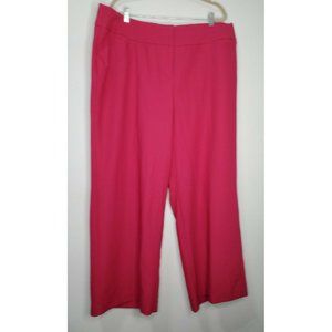 NEW Lane Bryant Size 22 Allie Pant Wide Leg Bright Fuchsia Pink Trouser Career